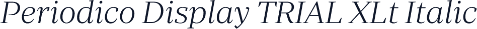 Periodico Display TRIAL XLt Italic