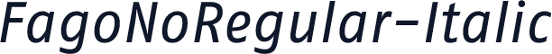 FagoNoRegular-Italic