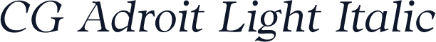 CG Adroit Light Italic