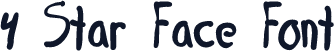 4 Star Face Font