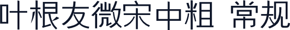 叶根友微宋中粗 常规