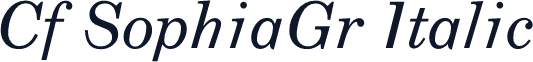 Cf SophiaGr Italic