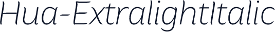 Hua-ExtralightItalic