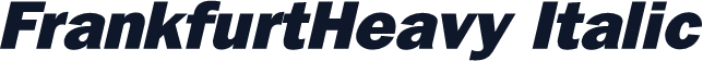 FrankfurtHeavy Italic