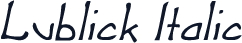 Lublick Italic