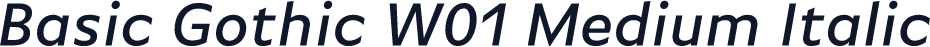 Basic Gothic W01 Medium Italic