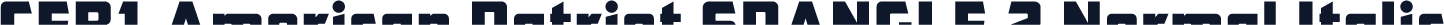 CFB1 American Patriot SPANGLE 2 Normal Italic