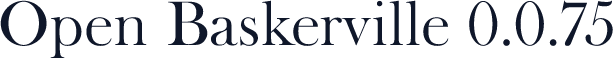 Open Baskerville 0.0.75