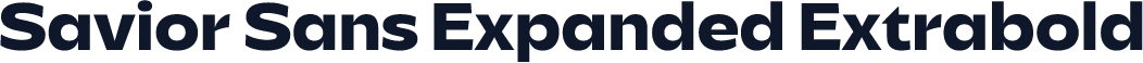 Savior Sans Expanded Extrabold