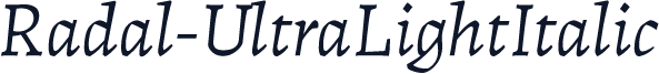 Radal-UltraLightItalic