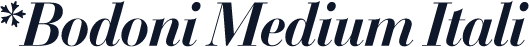 *Bodoni Medium Itali