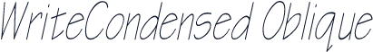 WriteCondensed Oblique