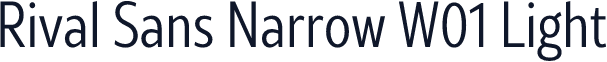 Rival Sans Narrow W01 Light