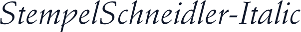StempelSchneidler-Italic