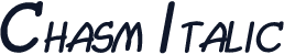 Chasm Italic