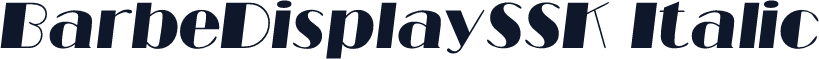 BarbeDisplaySSK Italic