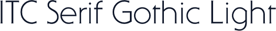 ITC Serif Gothic Light