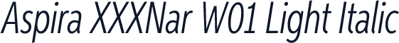 Aspira XXXNar W01 Light Italic