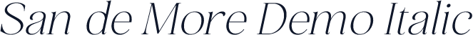 San de More Demo Italic