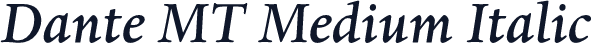 Dante MT Medium Italic