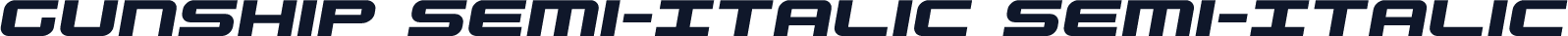Gunship Semi-Italic Semi-Italic
