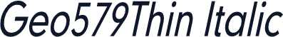 Geo579Thin Italic