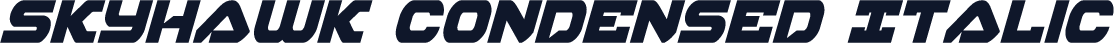 Skyhawk Condensed Italic