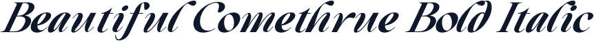 Beautiful Comethrue Bold Italic