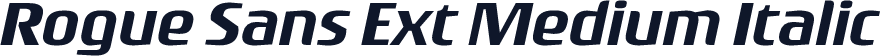 Rogue Sans Ext Medium Italic