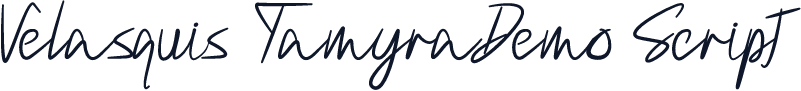 Velasquis TamyraDemo Script