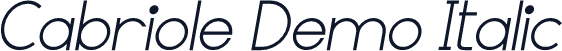 Cabriole Demo Italic