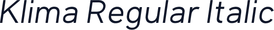 Klima Regular Italic