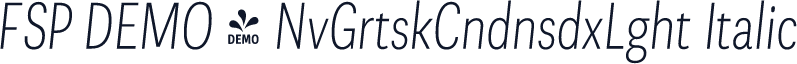 FSP DEMO - NvGrtskCndnsdxLght Italic