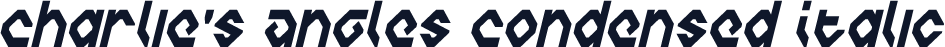 Charlie's Angles Condensed Italic
