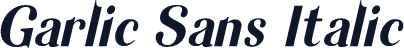 Garlic Sans Italic