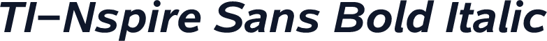 TI-Nspire Sans Bold Italic