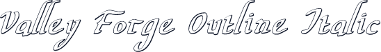 Valley Forge Outline Italic