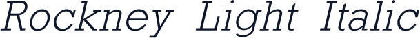 Rockney Light Italic