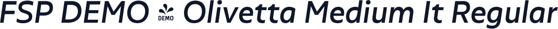 FSP DEMO - Olivetta Medium It Regular