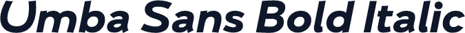 Umba Sans Bold Italic