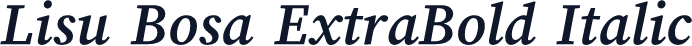 Lisu Bosa ExtraBold Italic