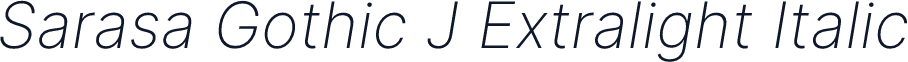 Sarasa Gothic J Extralight Italic
