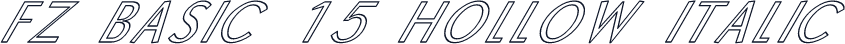 FZ BASIC 15 HOLLOW ITALIC