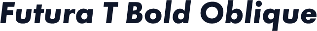 Futura T Bold Oblique