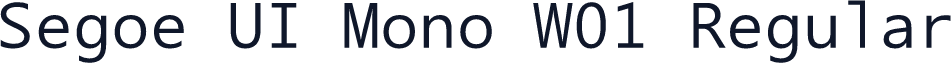 Segoe UI Mono W01 Regular