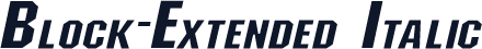 Block-Extended Italic
