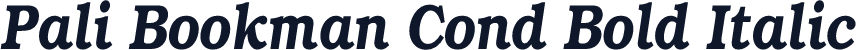 Pali Bookman Cond Bold Italic
