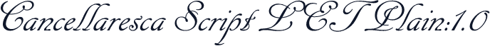 Cancellaresca Script LET Plain:1.0