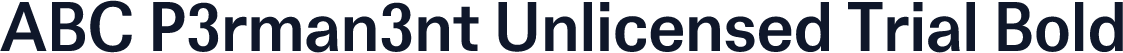 ABC P3rman3nt Unlicensed Trial Bold