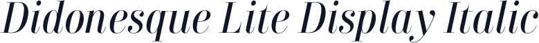Didonesque Lite Display Italic